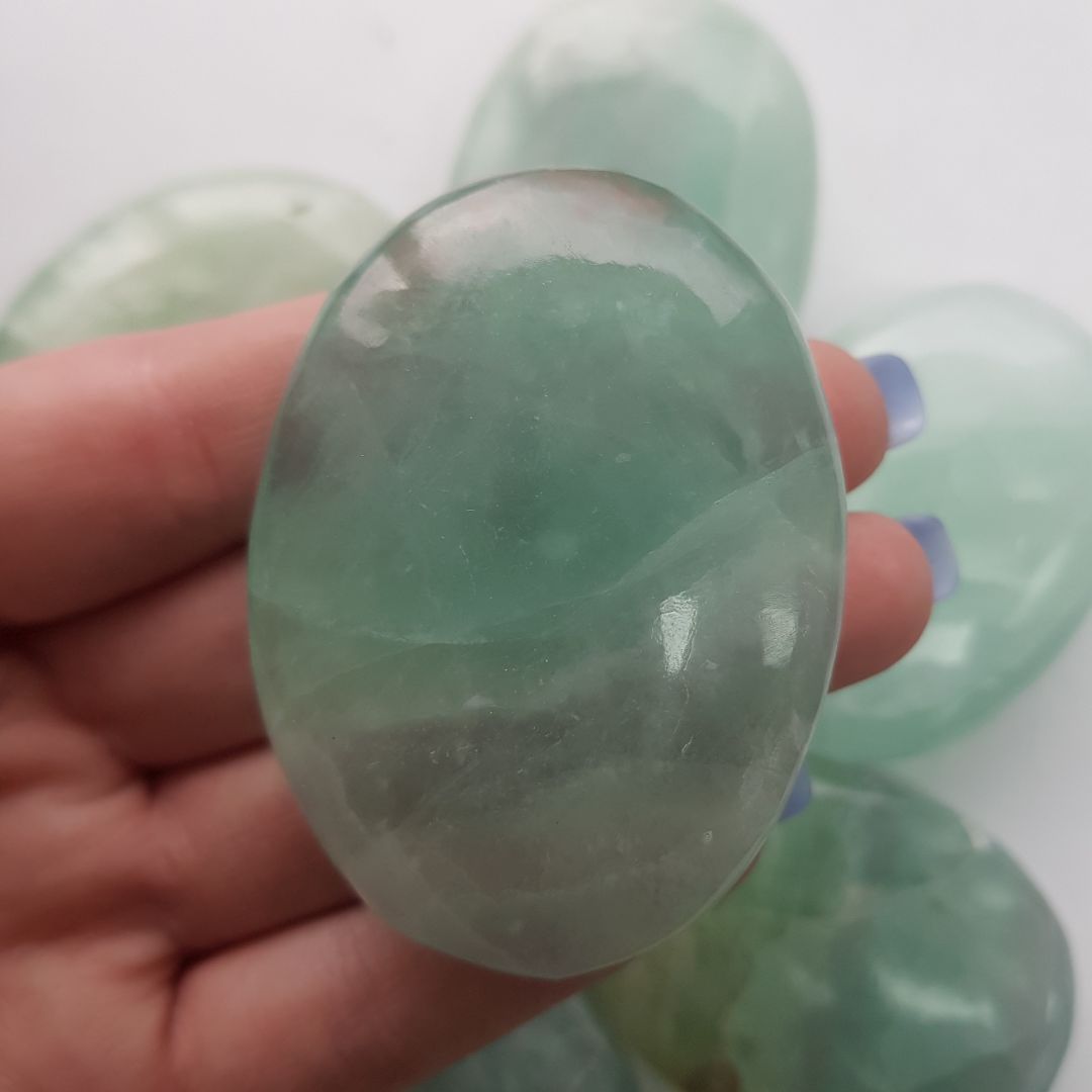 Fluorite - Palm Stone - 5cm Fluorite - Palm Stone - 5cm